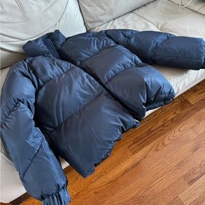 Navy blue Ganni puffer jacket